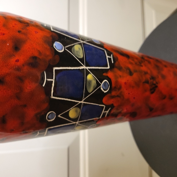 Italian Mid-Century Modern Ceramic Vase by C.E.M.A.S  Sesto  Florence 10" - Picture 9 of 10